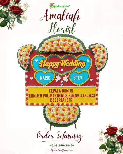 Karangan Papan Bunga Pernikahan di Kebonwaru